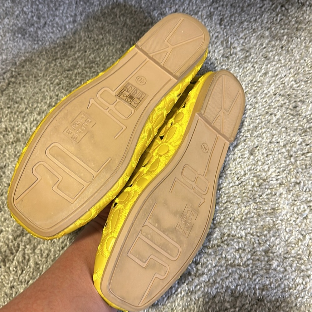 Sunshine Yellow Floral Women's Loafers - Picture 2 of 2